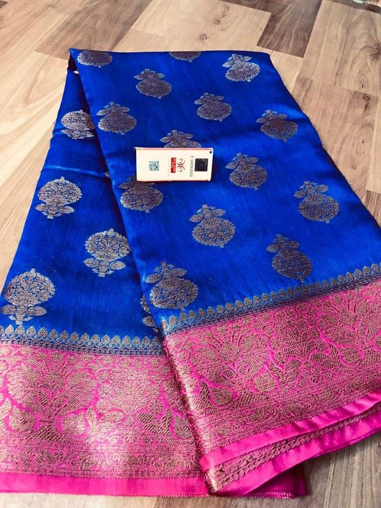 Pure Tussar Munga Banarasi Silk Saree TMS31