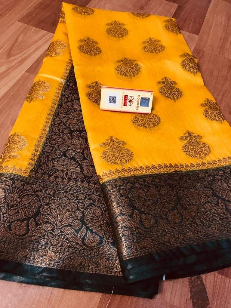 Pure Tussar Munga Banarasi Silk Saree TMS32