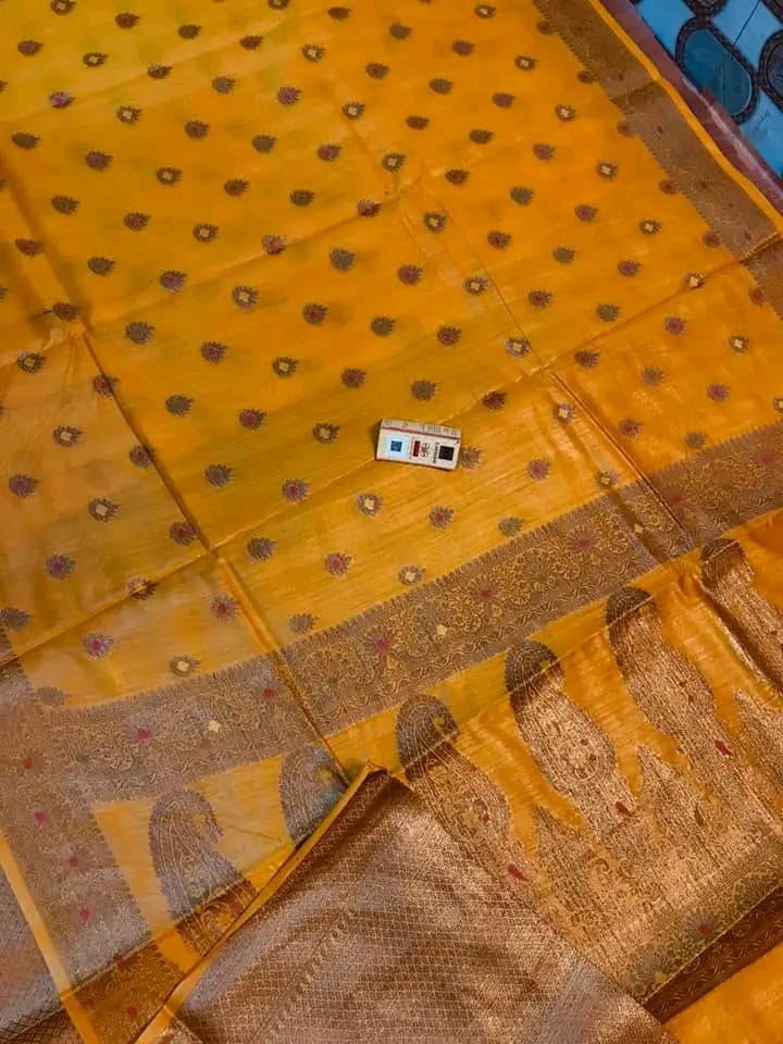 Semi Tussar Munga Banarasi Silk Saree STM12