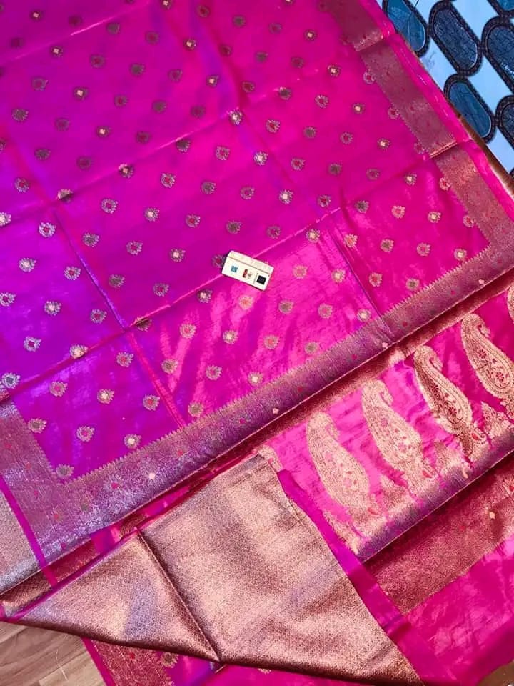 Semi Tussar Munga Banarasi Silk Saree STM20