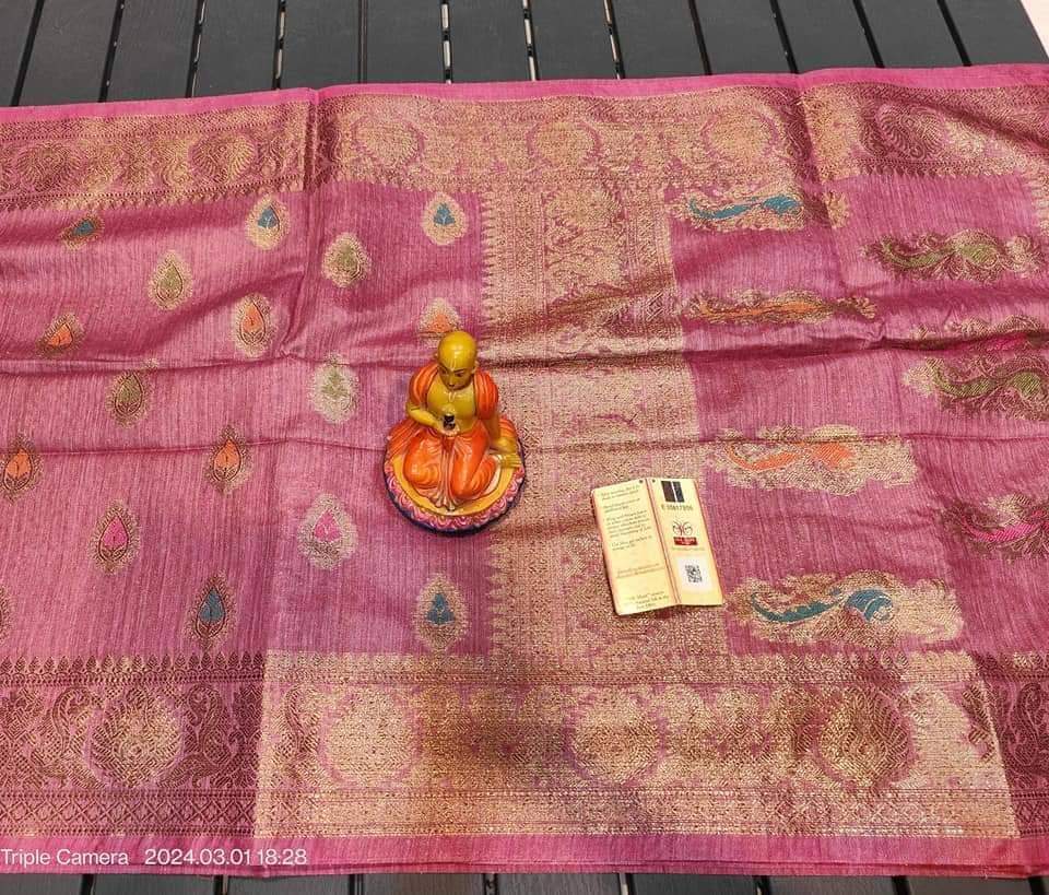 Semi Tussar Munga Banarasi Silk Saree STM24