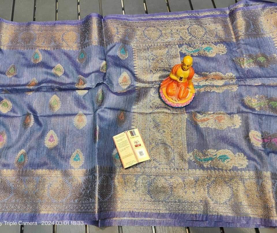 Semi Tussar Munga Banarasi Silk Saree STM28