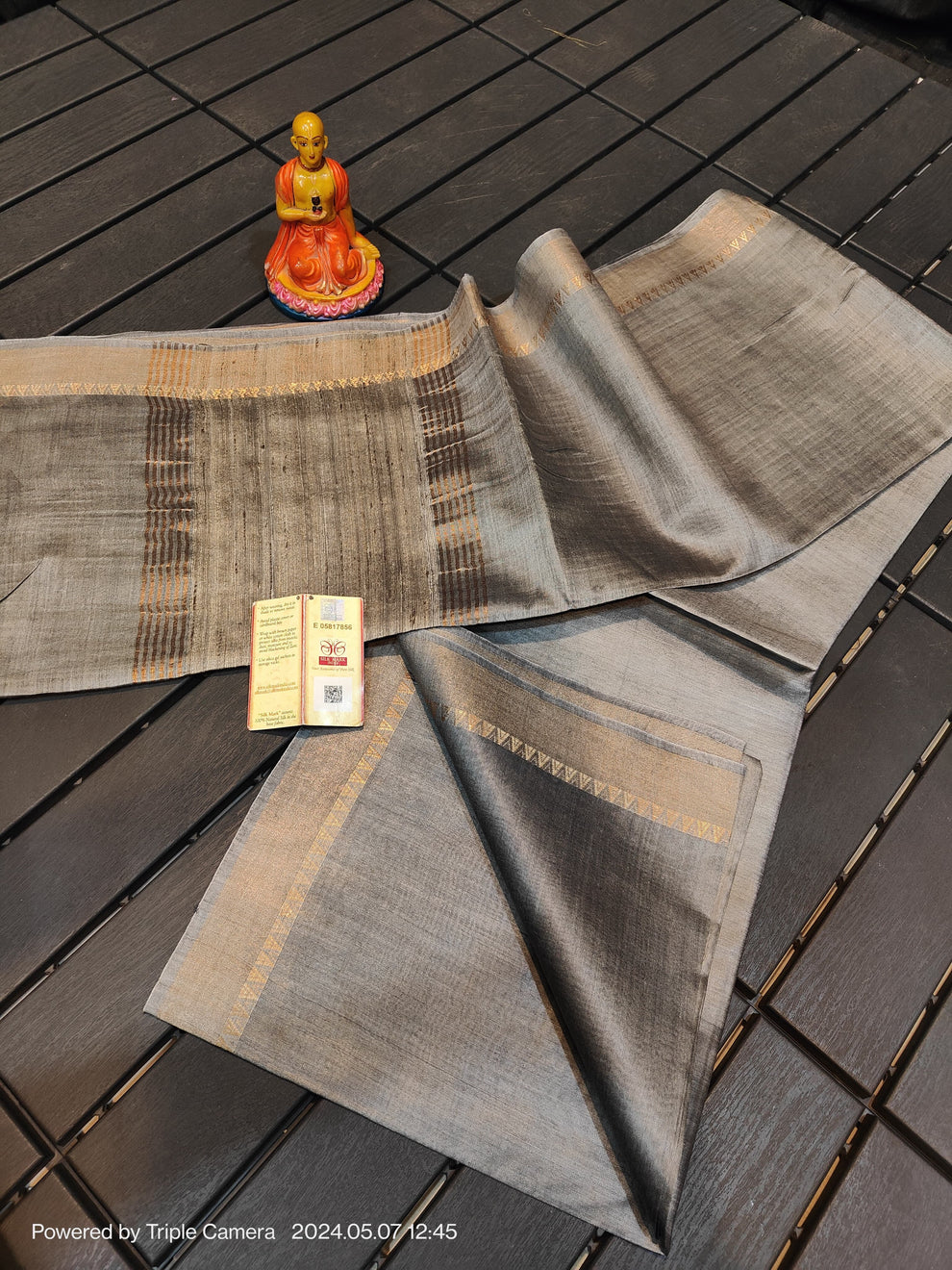 Pure Handloom Tussar Moonga Silk Saree TMB20