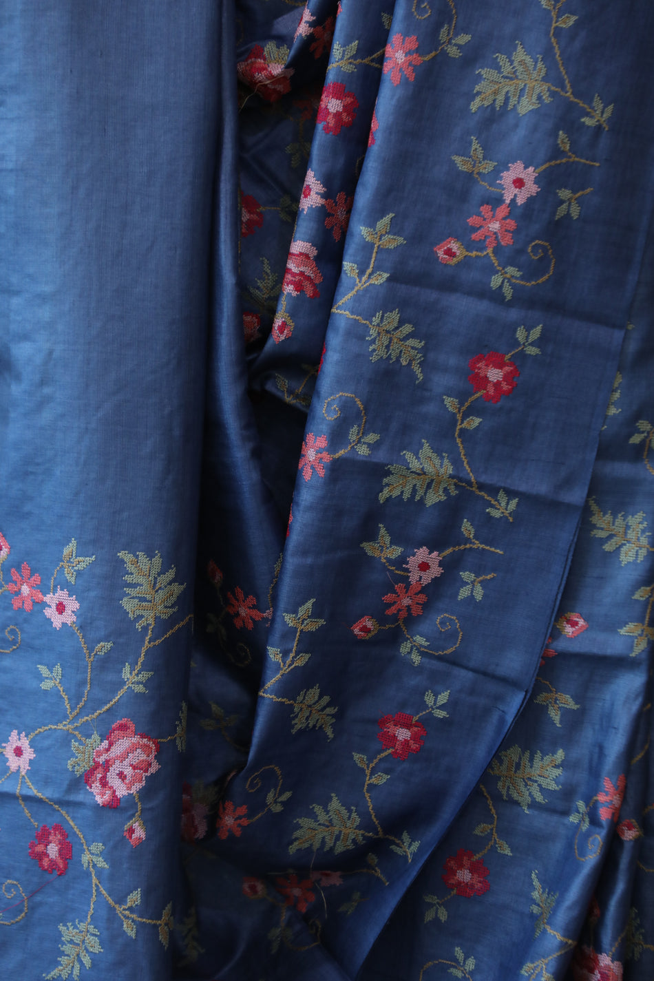 Bhagalpuri Pure Tussar Silk Saree With Beautiful Embroidery Work Saree BSE10