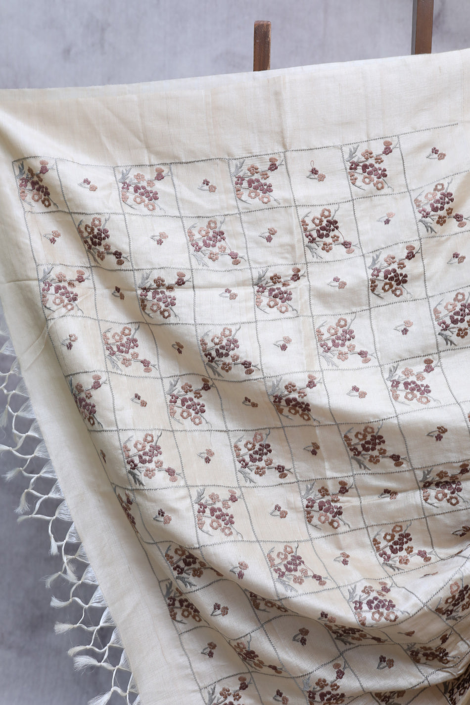 Bhagalpuri Pure Tussar Silk Saree With Beautiful Embroidery Work Saree BSE02