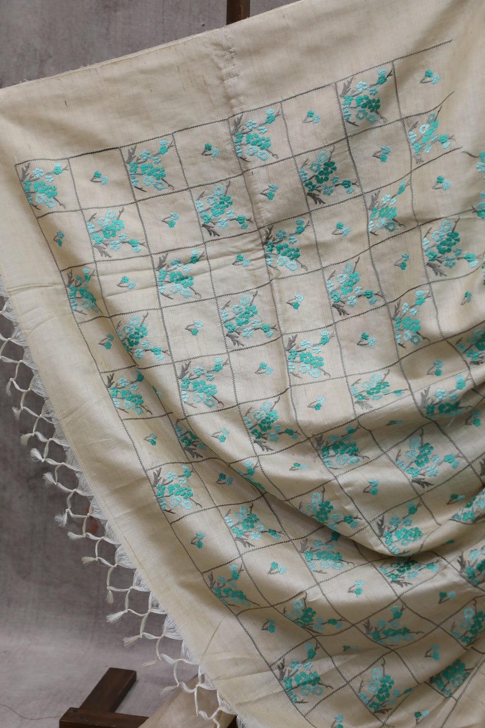 Bhagalpuri Pure Tussar Silk Saree With Beautiful Embroidery Work Saree BSE03