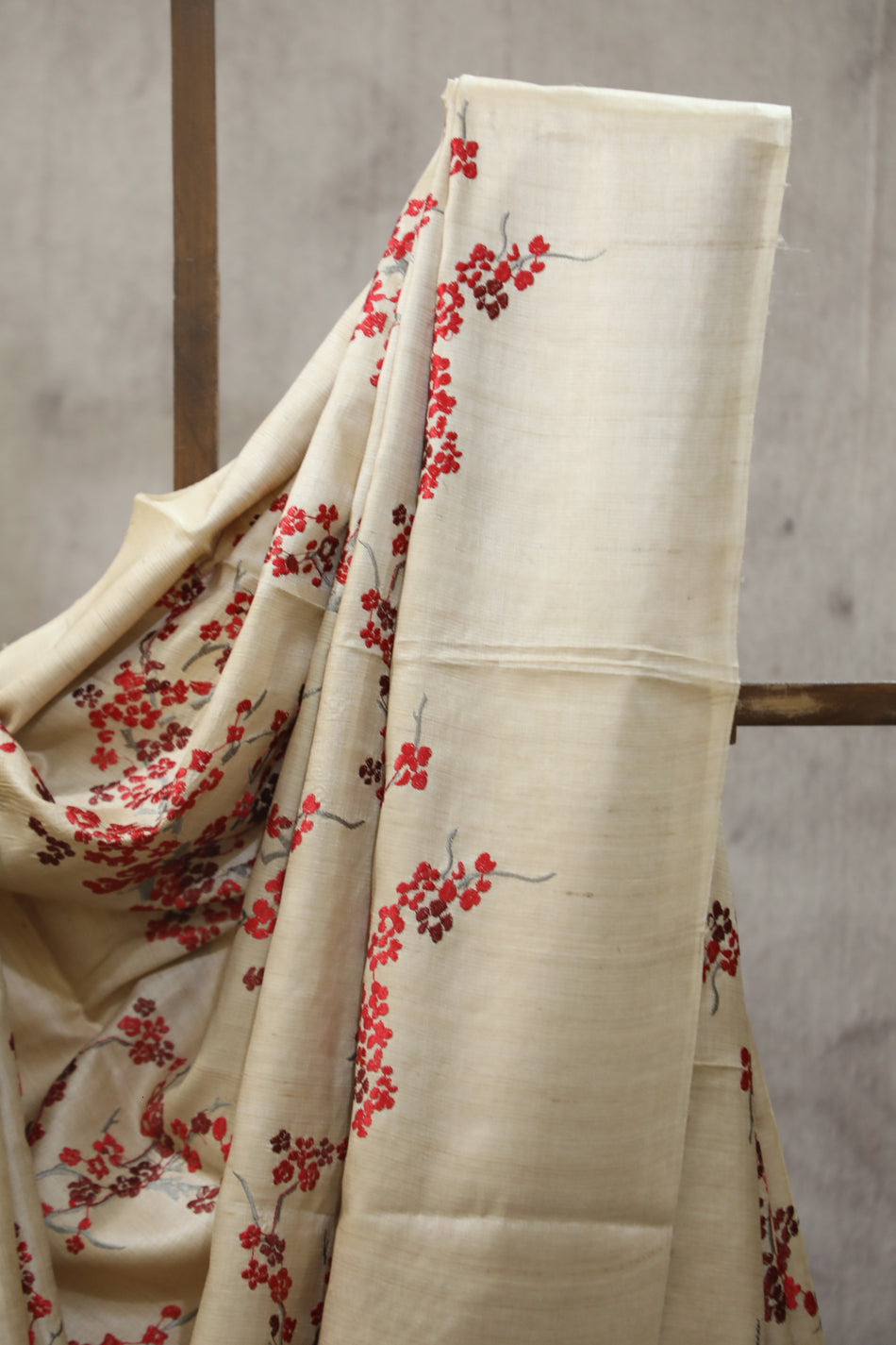 Bhagalpuri Pure Tussar Silk Saree With Beautiful Embroidery Work Saree BSE05