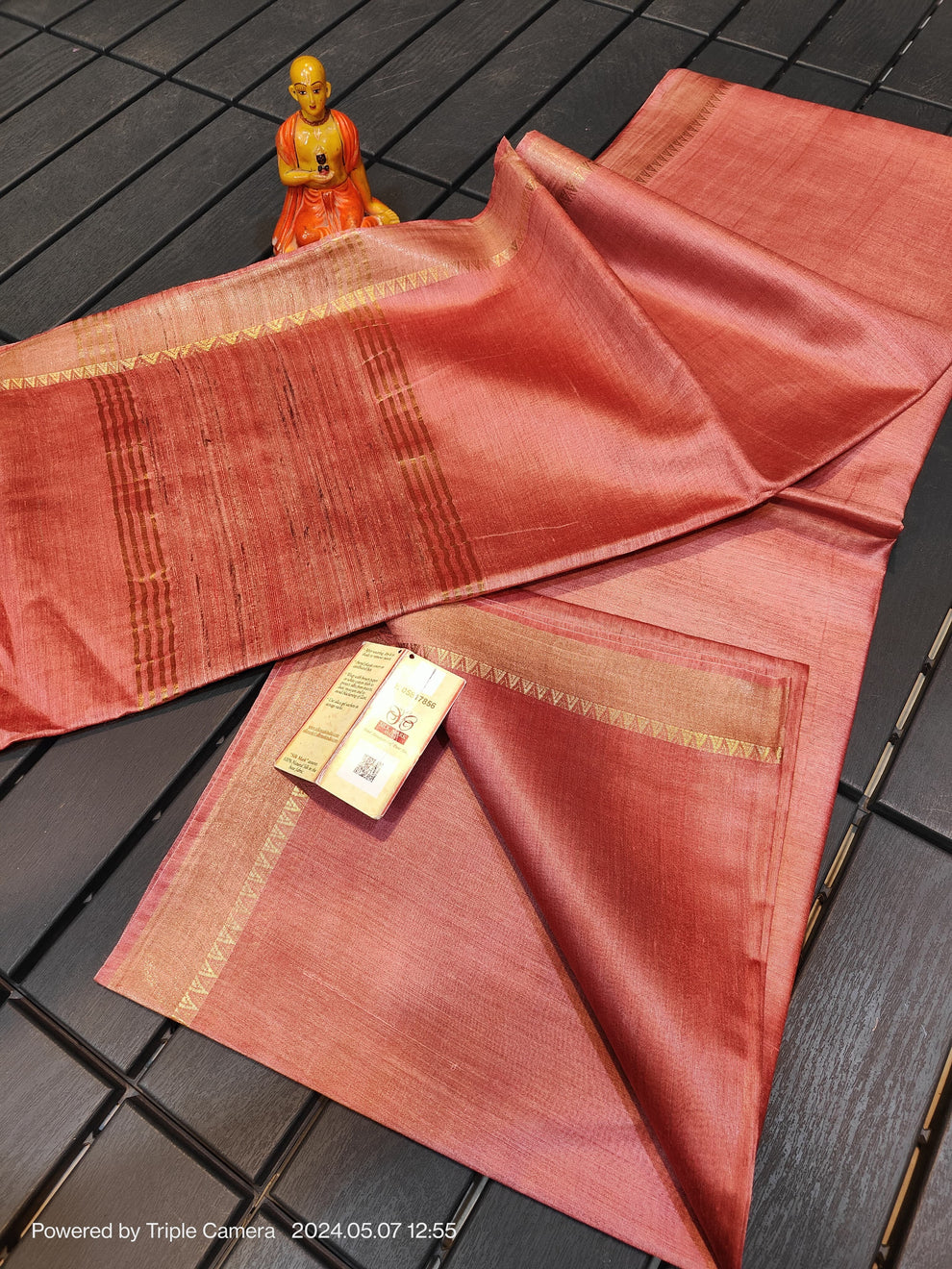 Pure Handloom Tussar Moonga Silk Saree TMB19