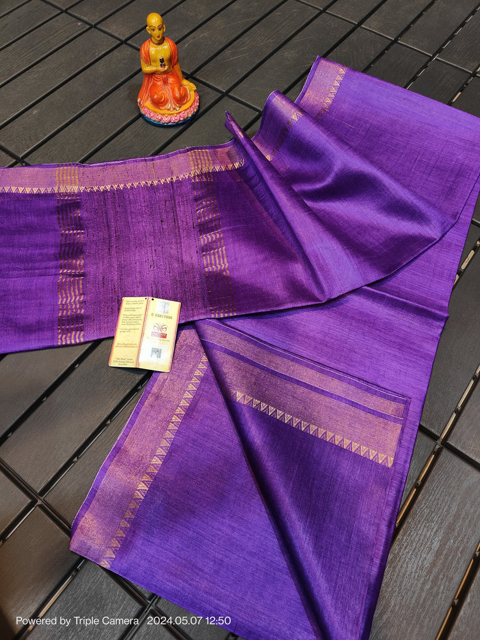 Pure Handloom Tussar Moonga Silk Saree TMB16