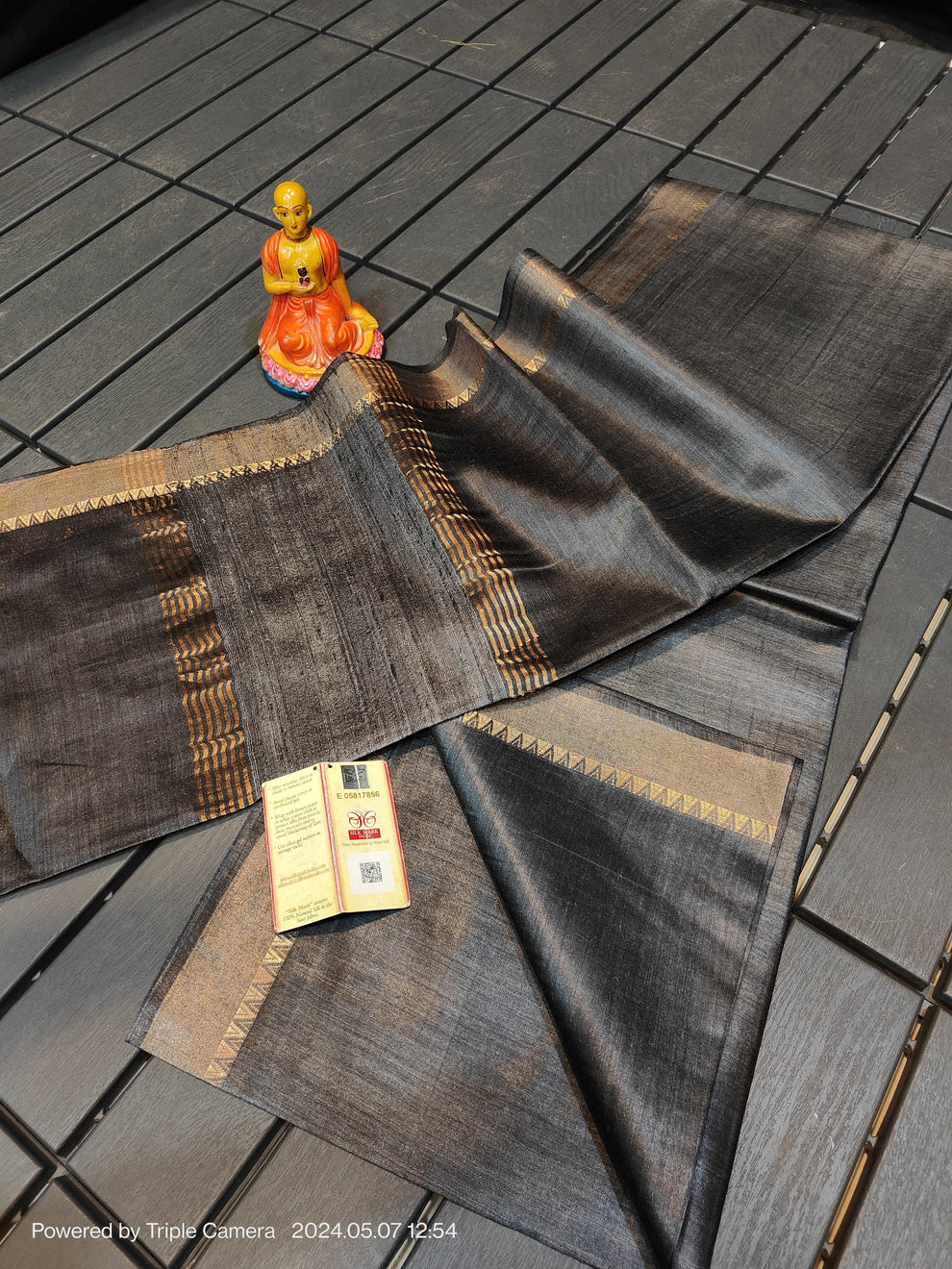 Pure Handloom Tussar Moonga Silk Saree TMB17
