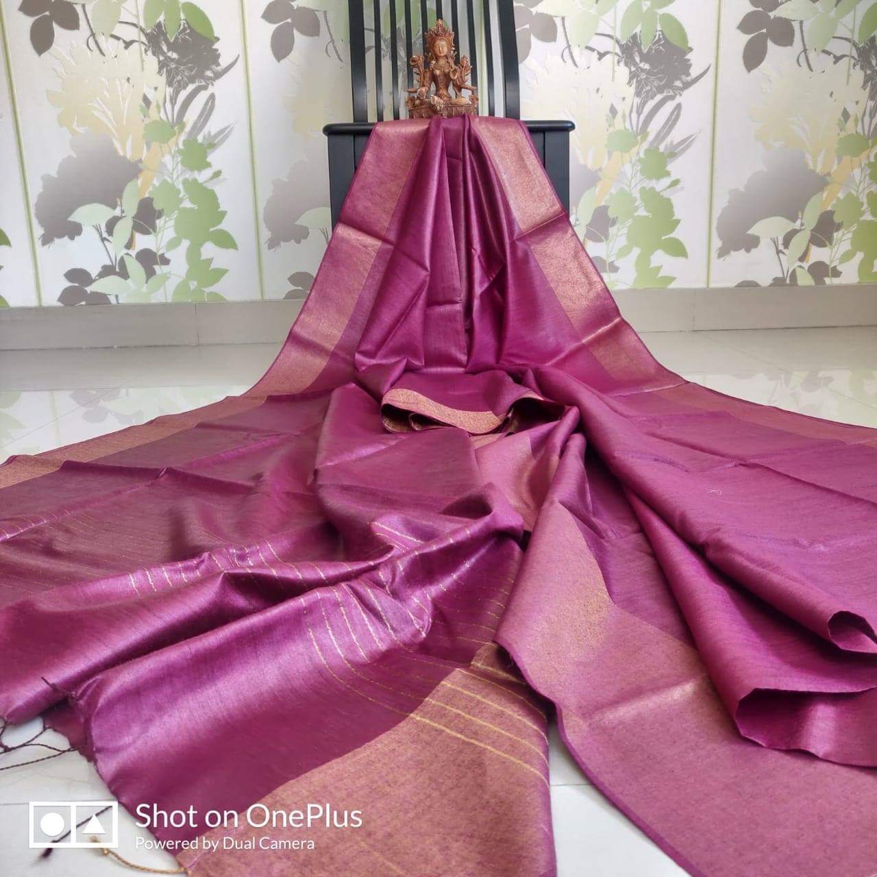 Pure Tussar Munga Silk Saree TMB04