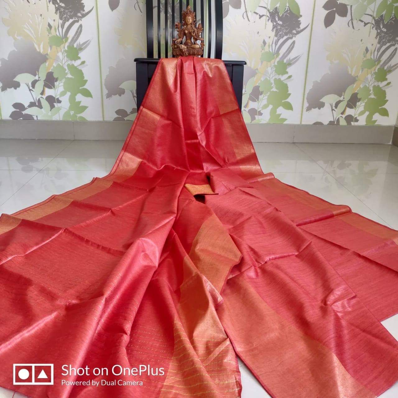 Pure Tussar Munga Silk Saree TMB01