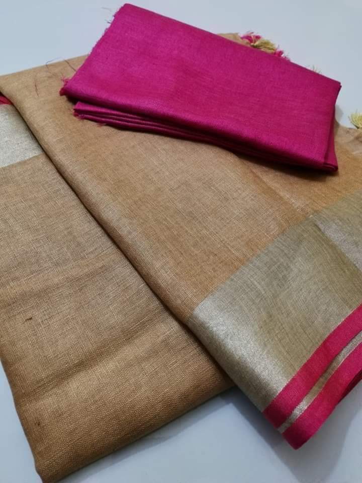 Organic Linen Saree LS45