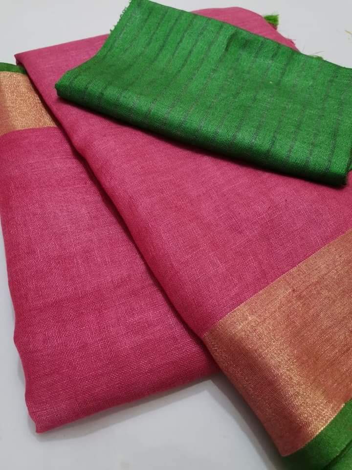 Organic Linen Saree LS48
