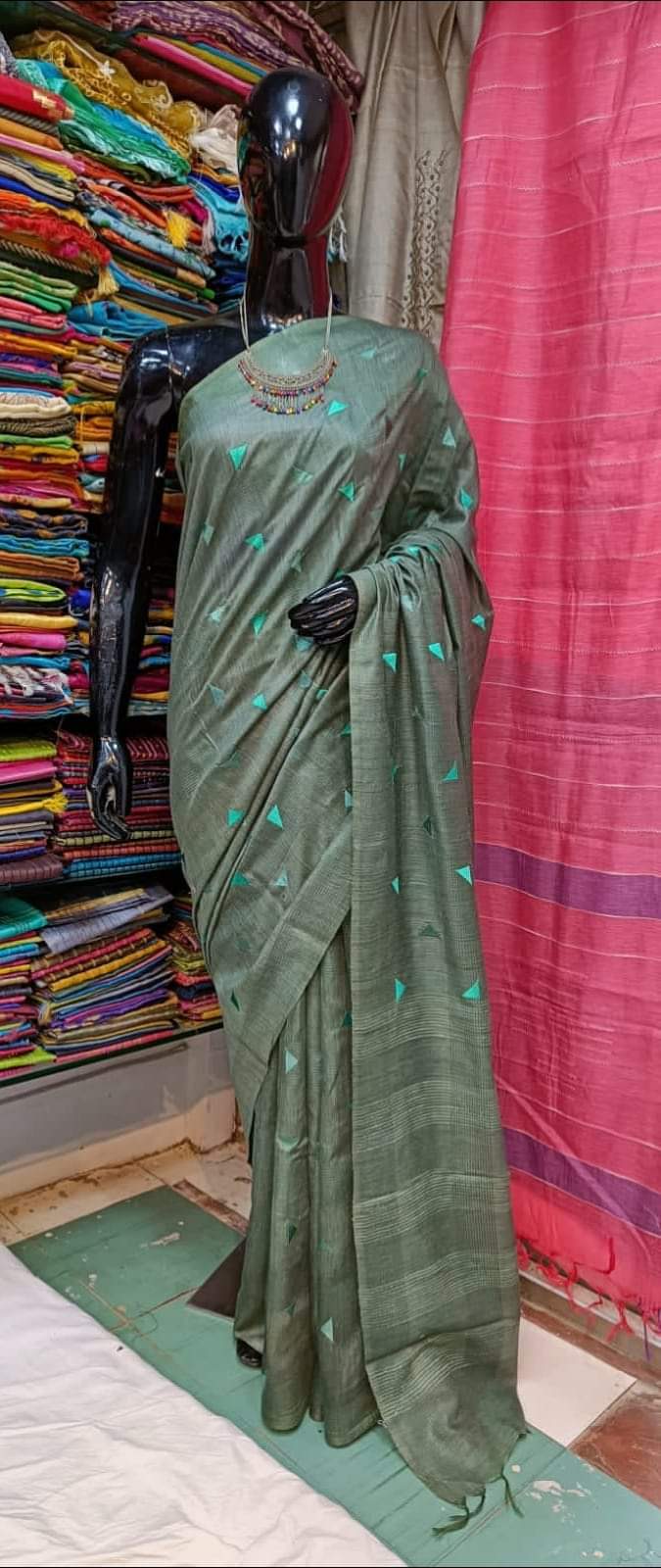 Katan Silk Saree With Beautiful Embroidery Work Saree KSB12