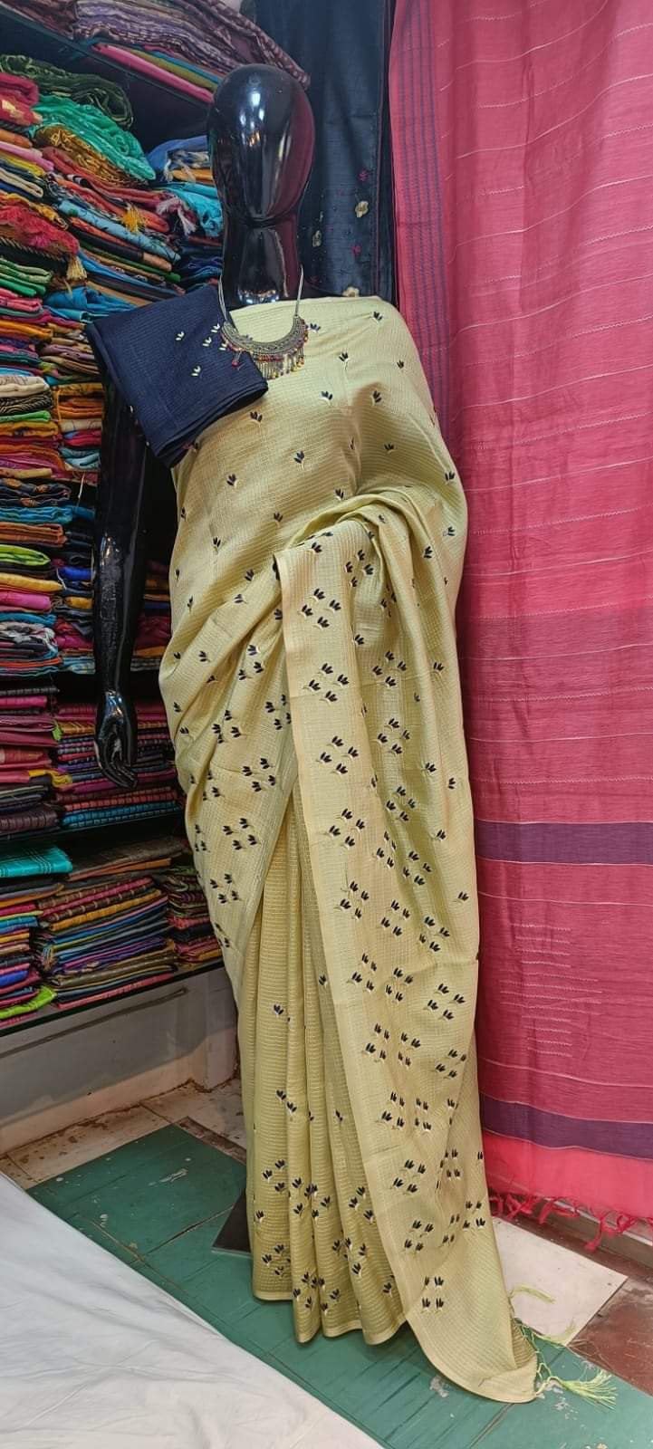 Katan Silk Saree With Beautiful Embroidery Work Saree KSB15