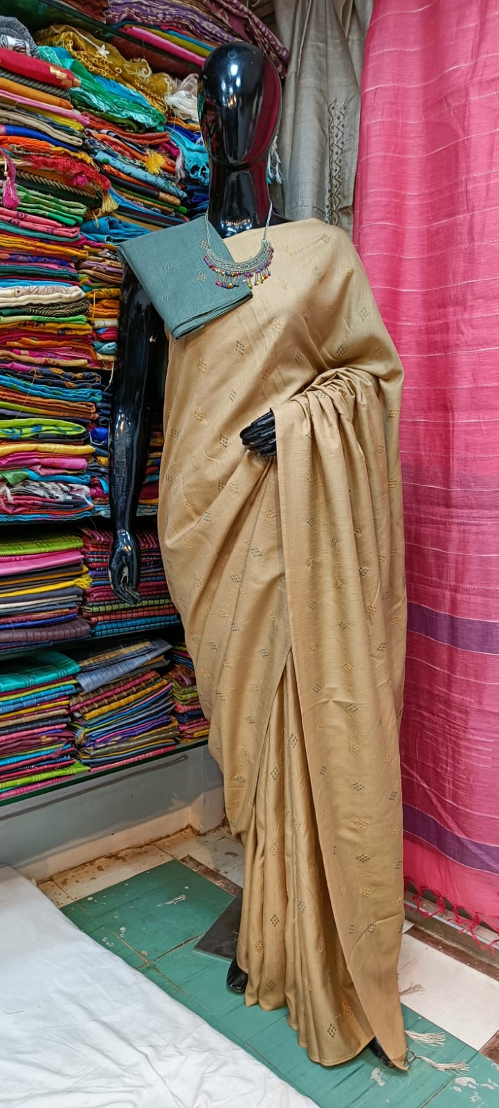 Katan Silk Saree With Beautiful Embroidery Work Saree KSB33