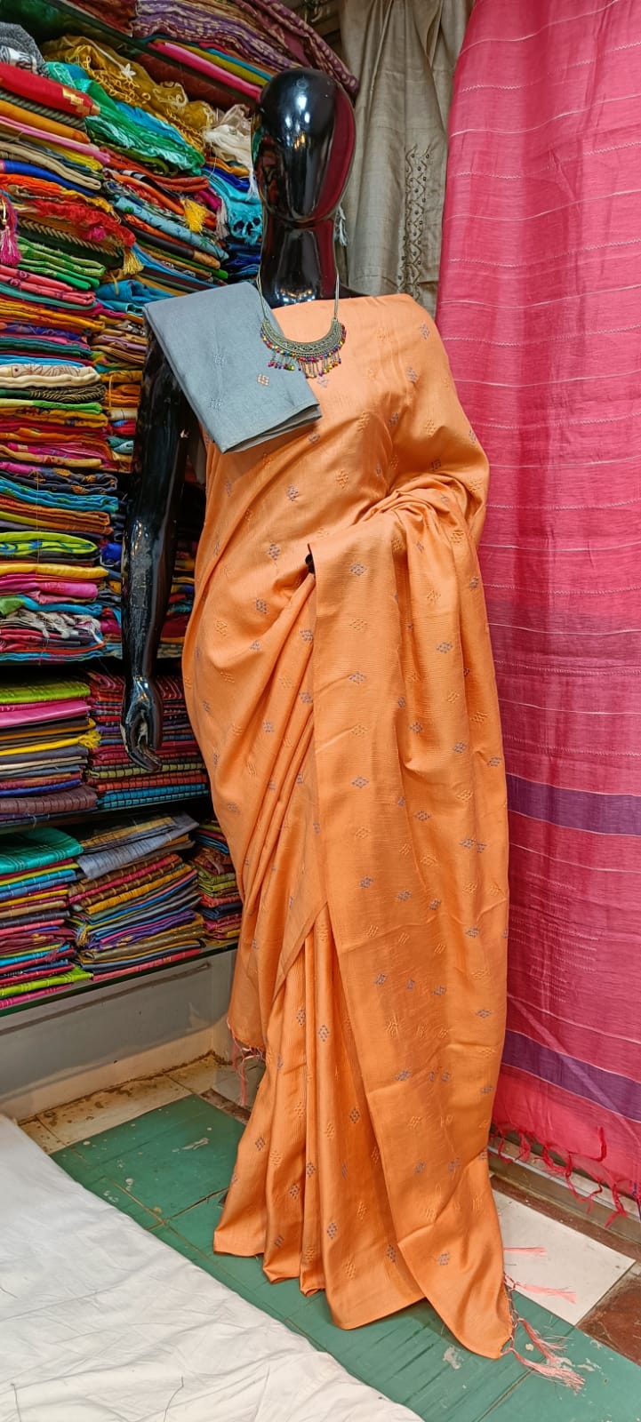 Katan Silk Saree With Beautiful Embroidery Work Saree KSB34