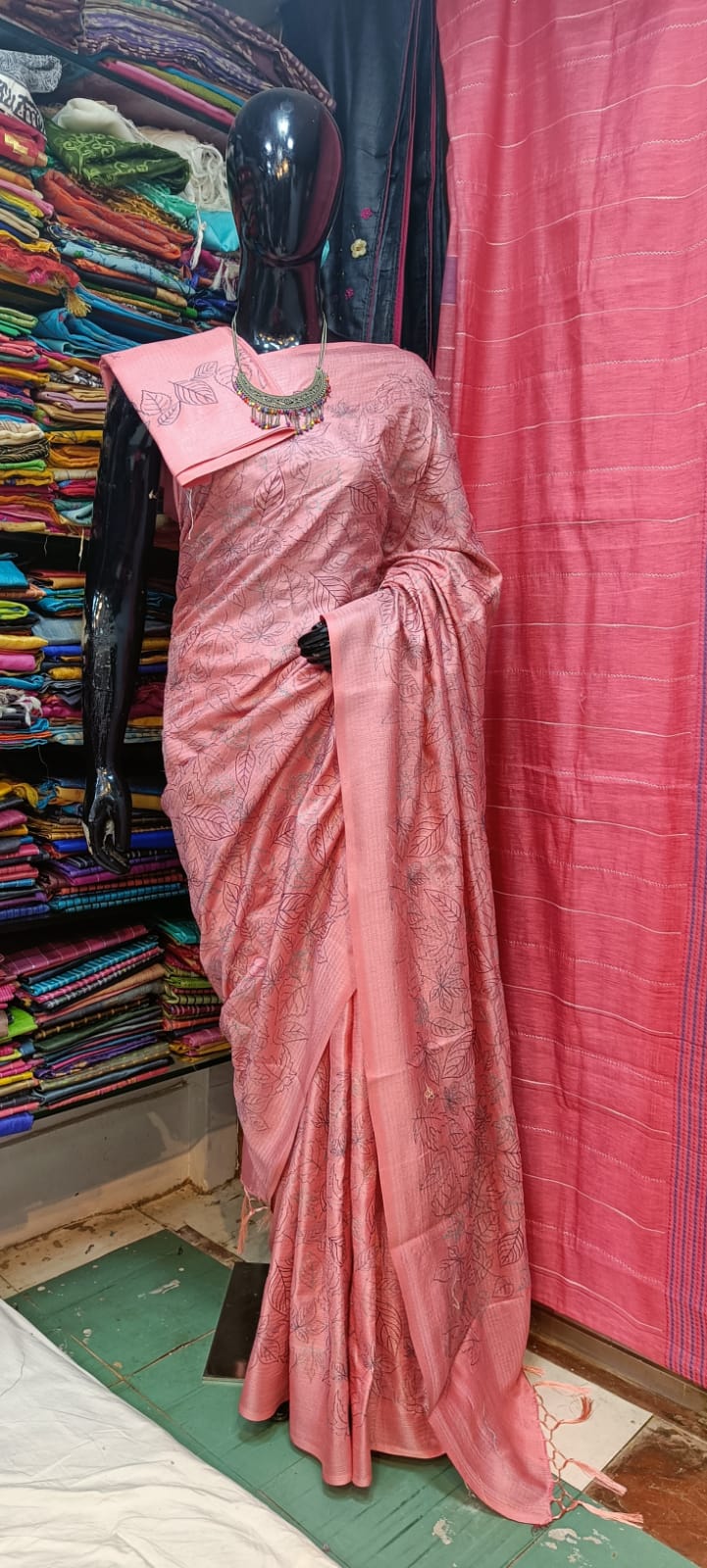 Katan Silk Saree With Beautiful Embroidery Work Saree KSB36