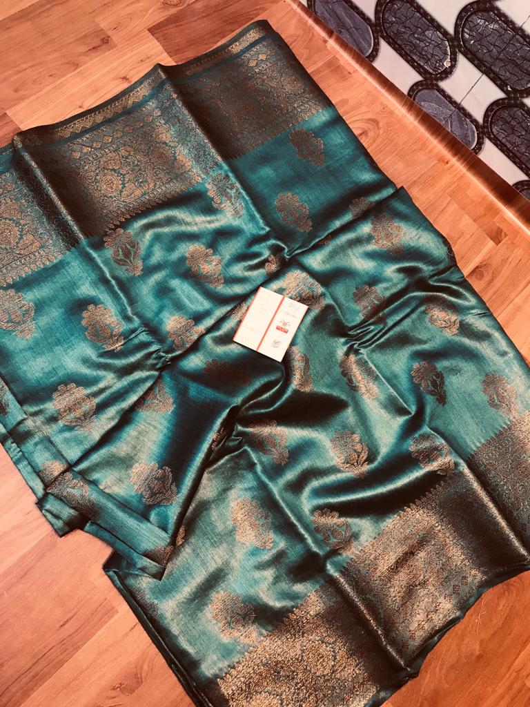 Pure Tussar Munga Banarasi Silk Saree TMS02