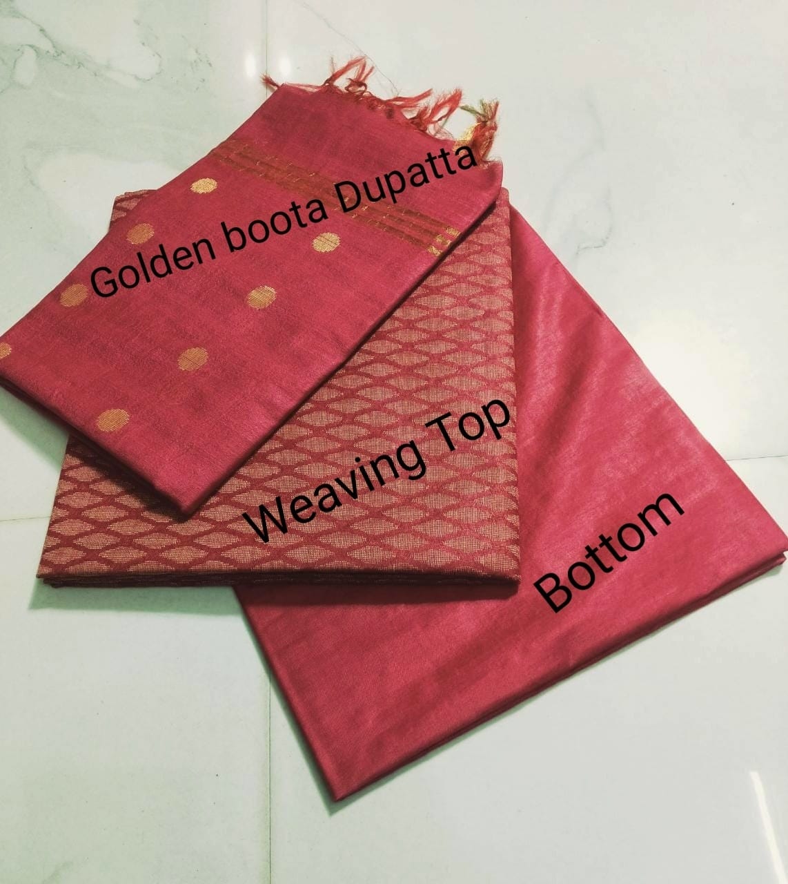 Katan Silk Staple Unstitched Dress Material SUD01