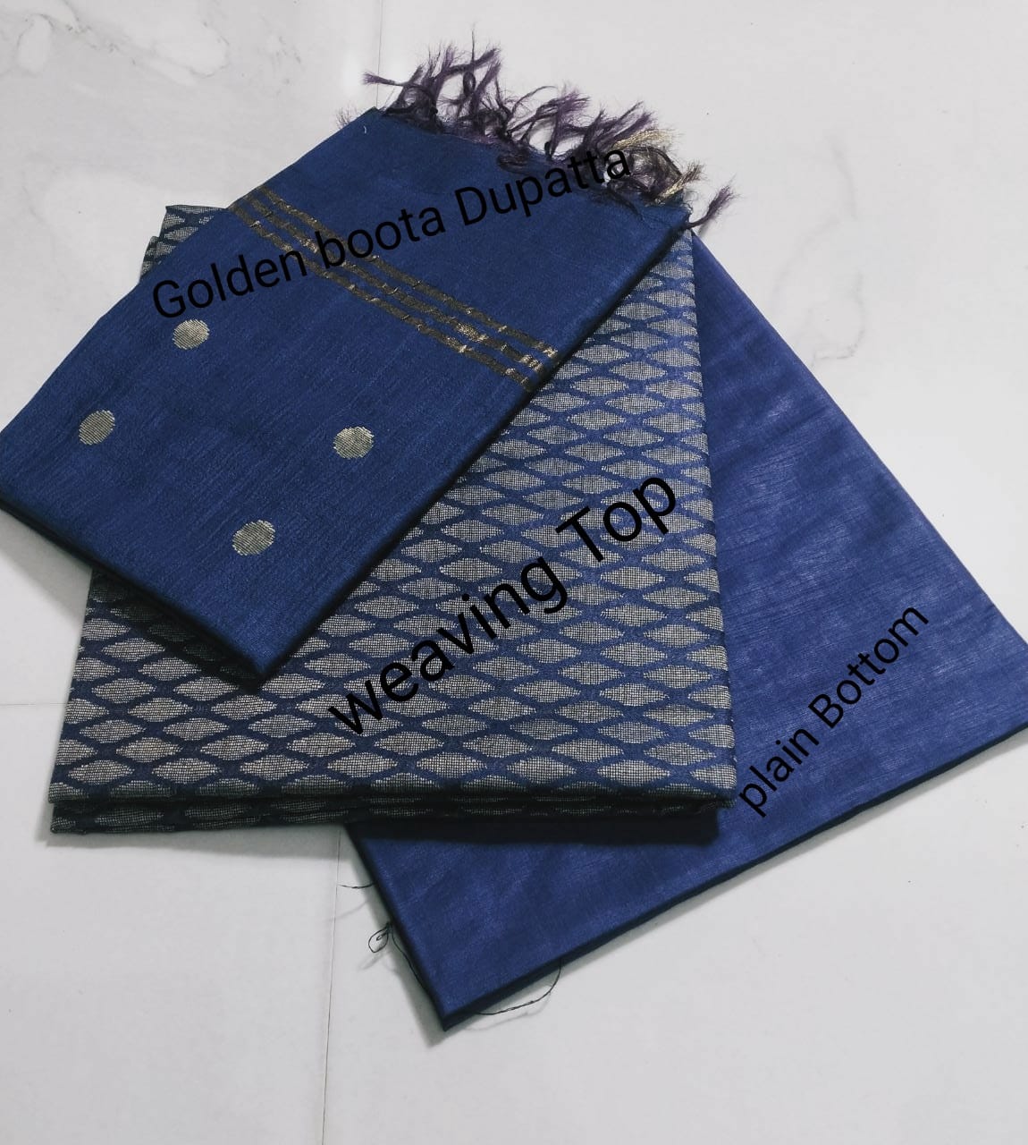 Katan Silk Staple Unstitched Dress Material SUD03