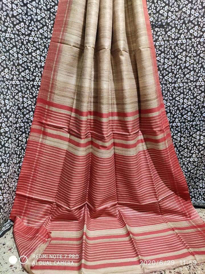 Pure Tussar Ghicha Silk Saree TGS13