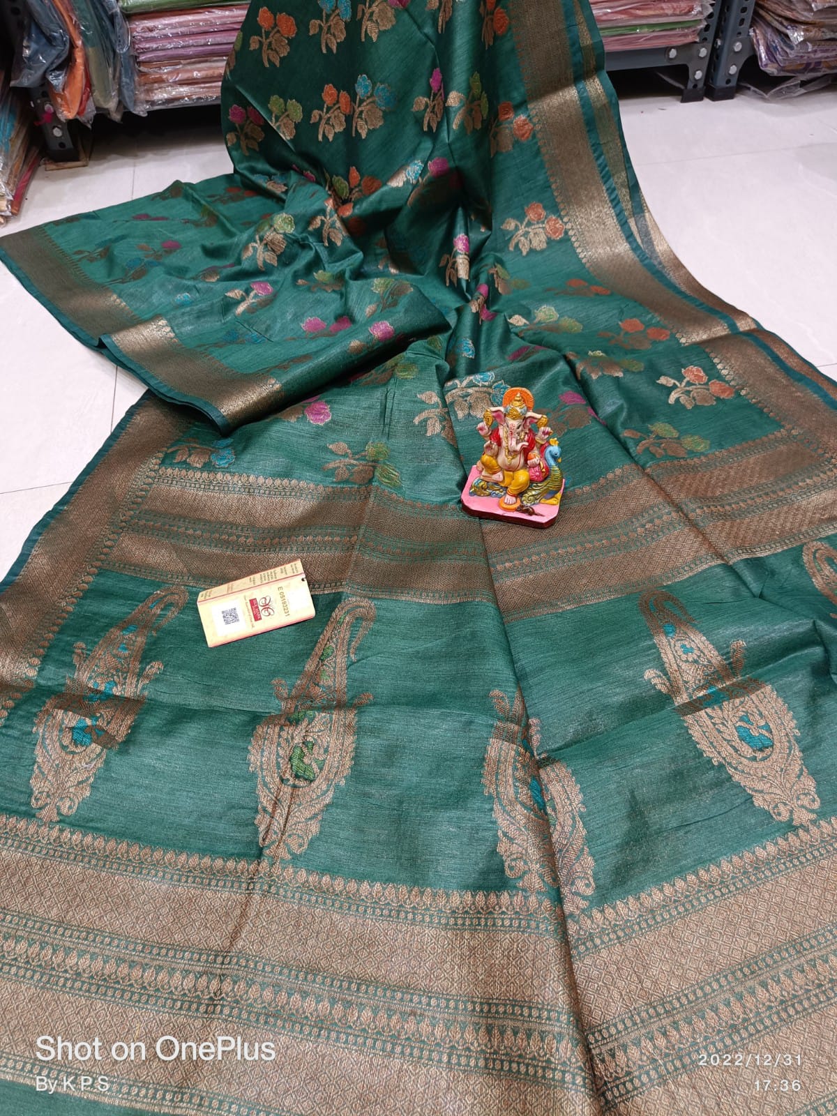 Pure Tussar Munga Banarasi Silk Saree TMS13