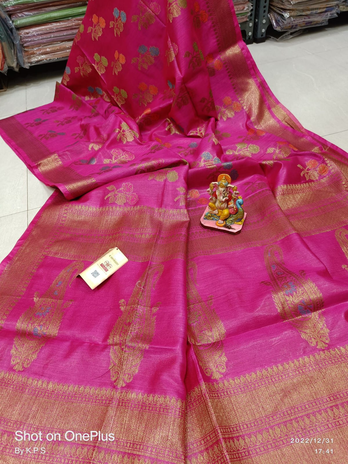 Pure Tussar Munga Banarasi Silk Saree TMS16