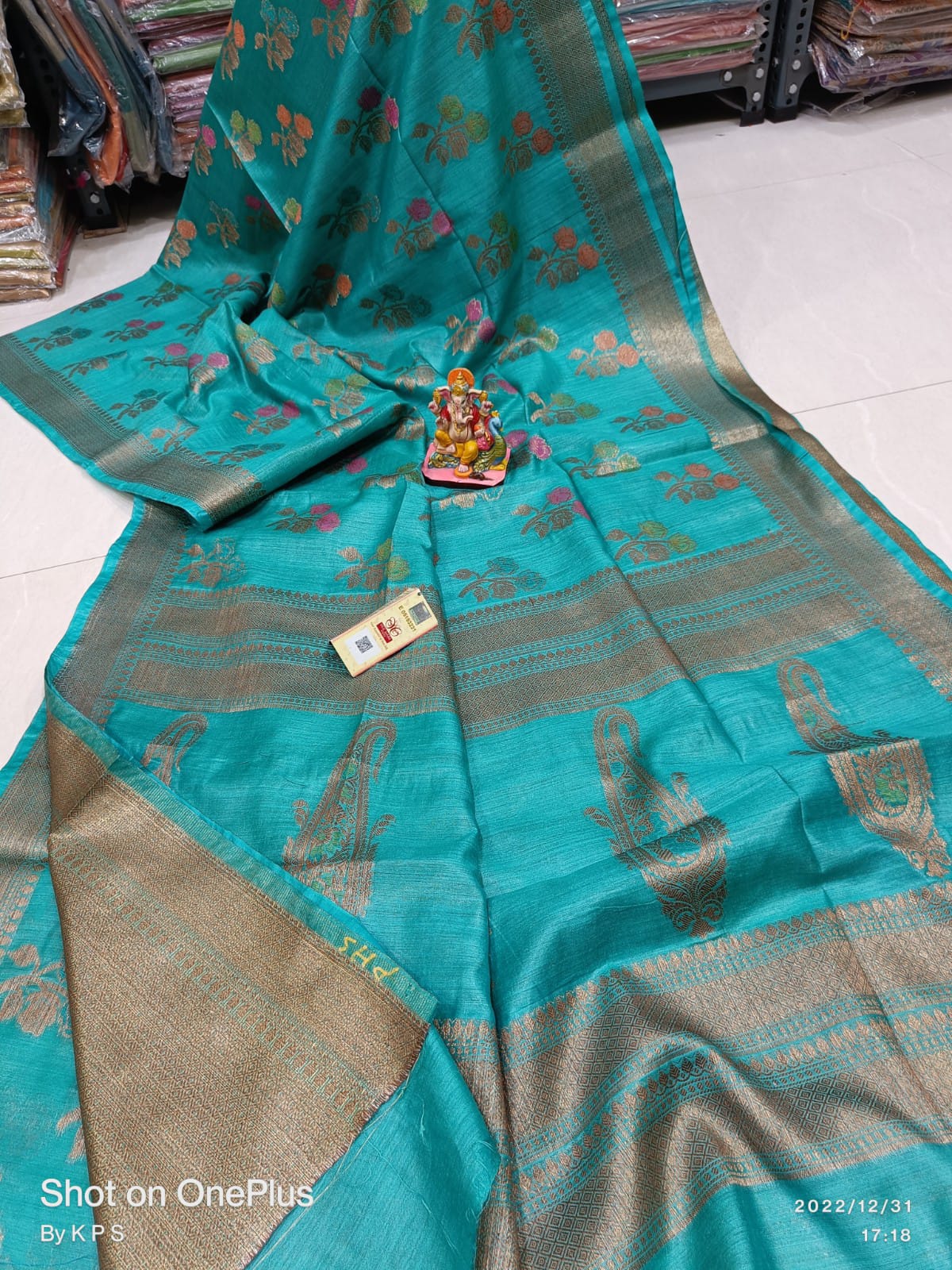 Pure Tussar Munga Banarasi Silk Saree TMS18