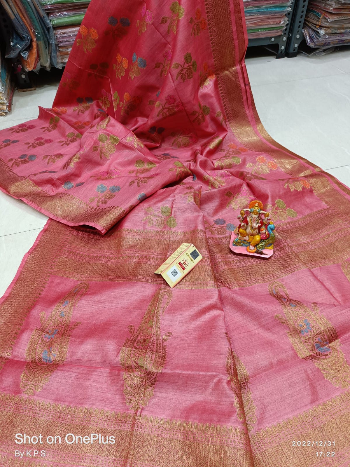 Pure Tussar Munga Banarasi Silk Saree TMS20