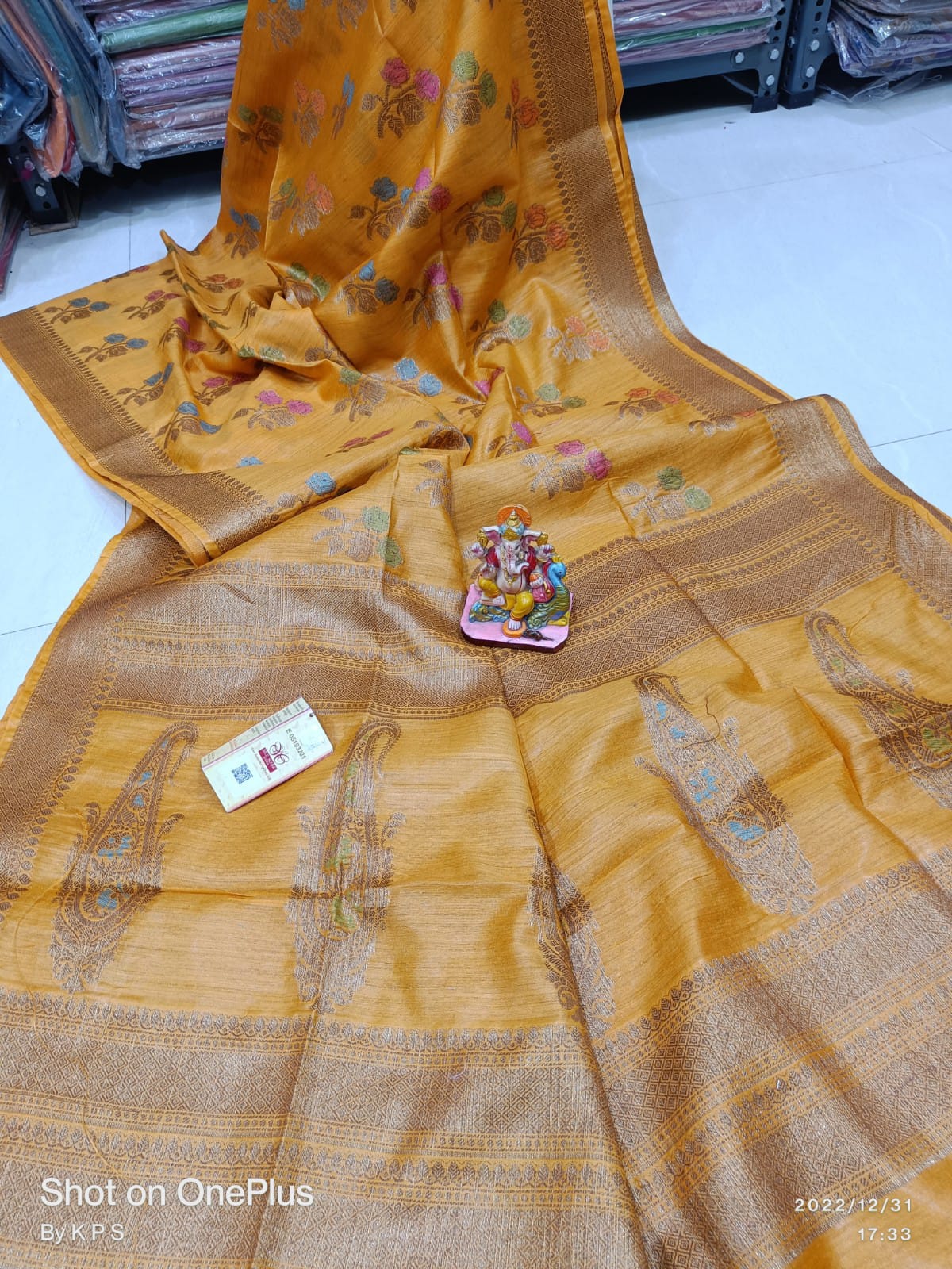 Pure Tussar Munga Banarasi Silk Saree TMS21