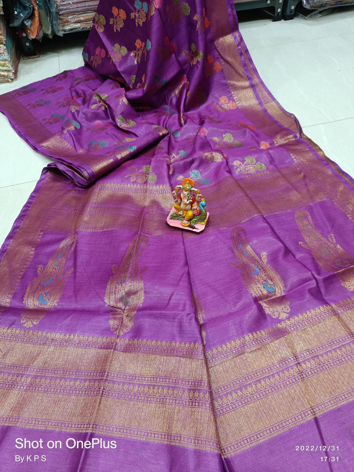 Pure Tussar Munga Banarasi Silk Saree TMS24
