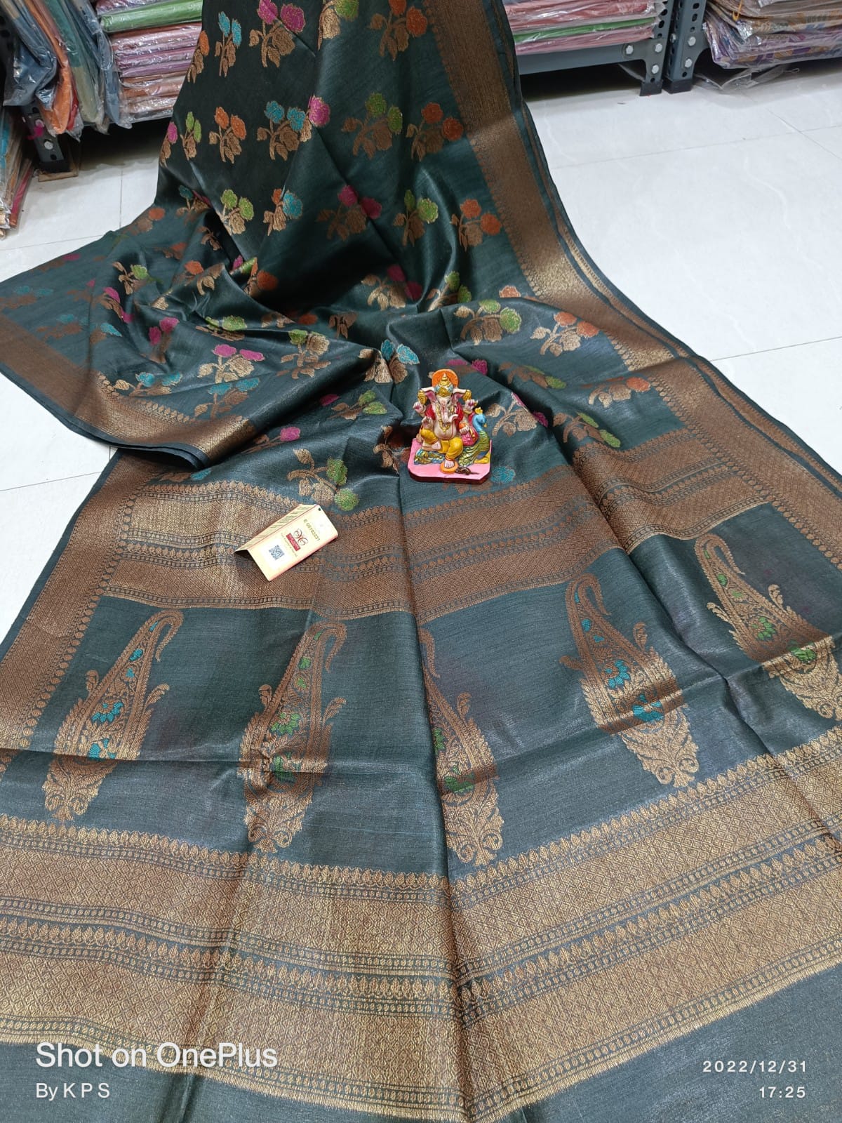 Pure Tussar Munga Banarasi Silk Saree TMS25