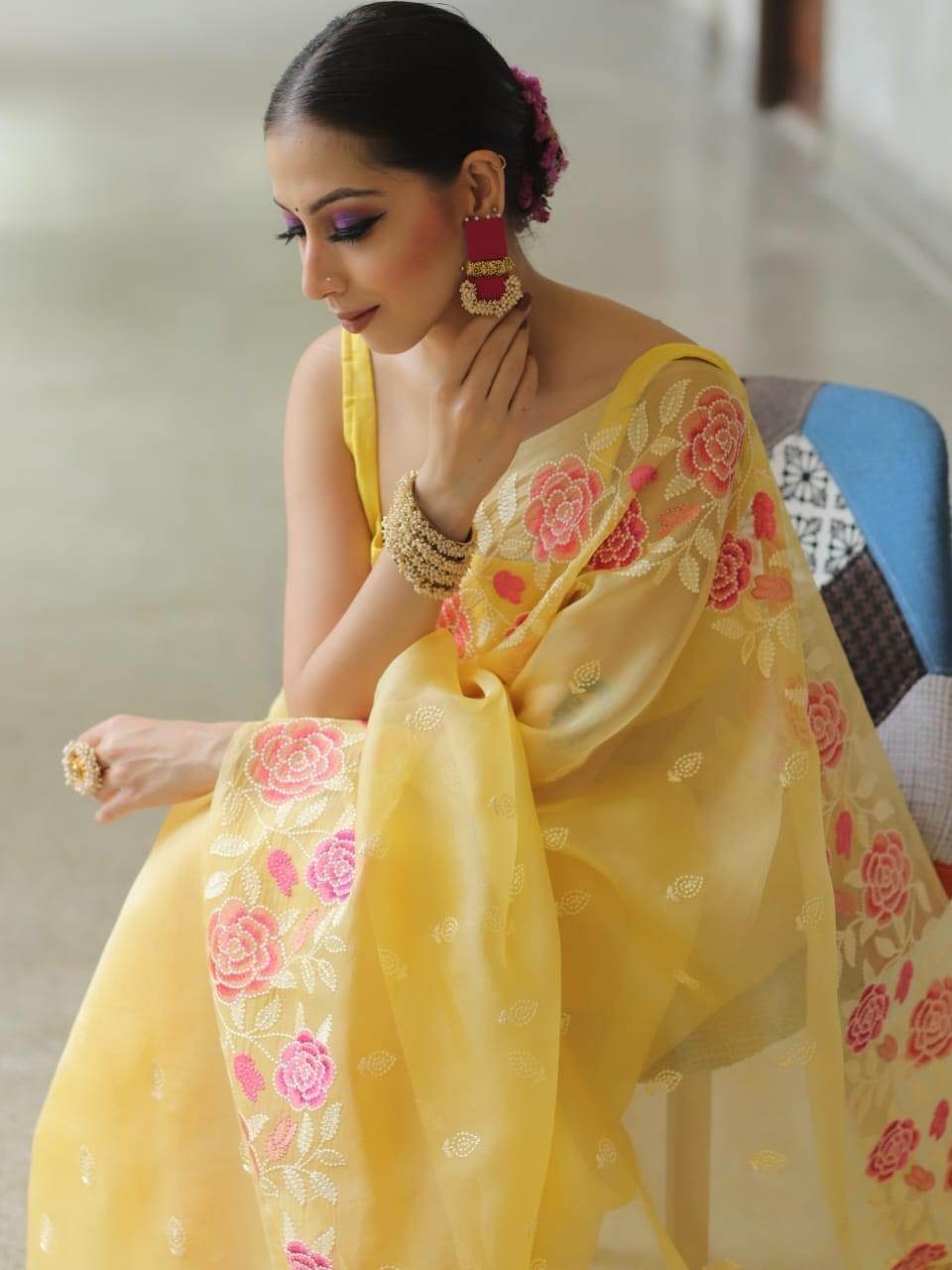 Organza Silk Saree OSS13