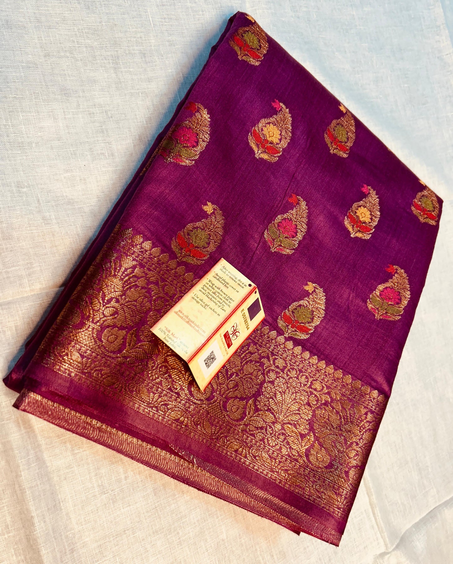 Pure Tussar Munga Banarasi Silk Saree TMS41