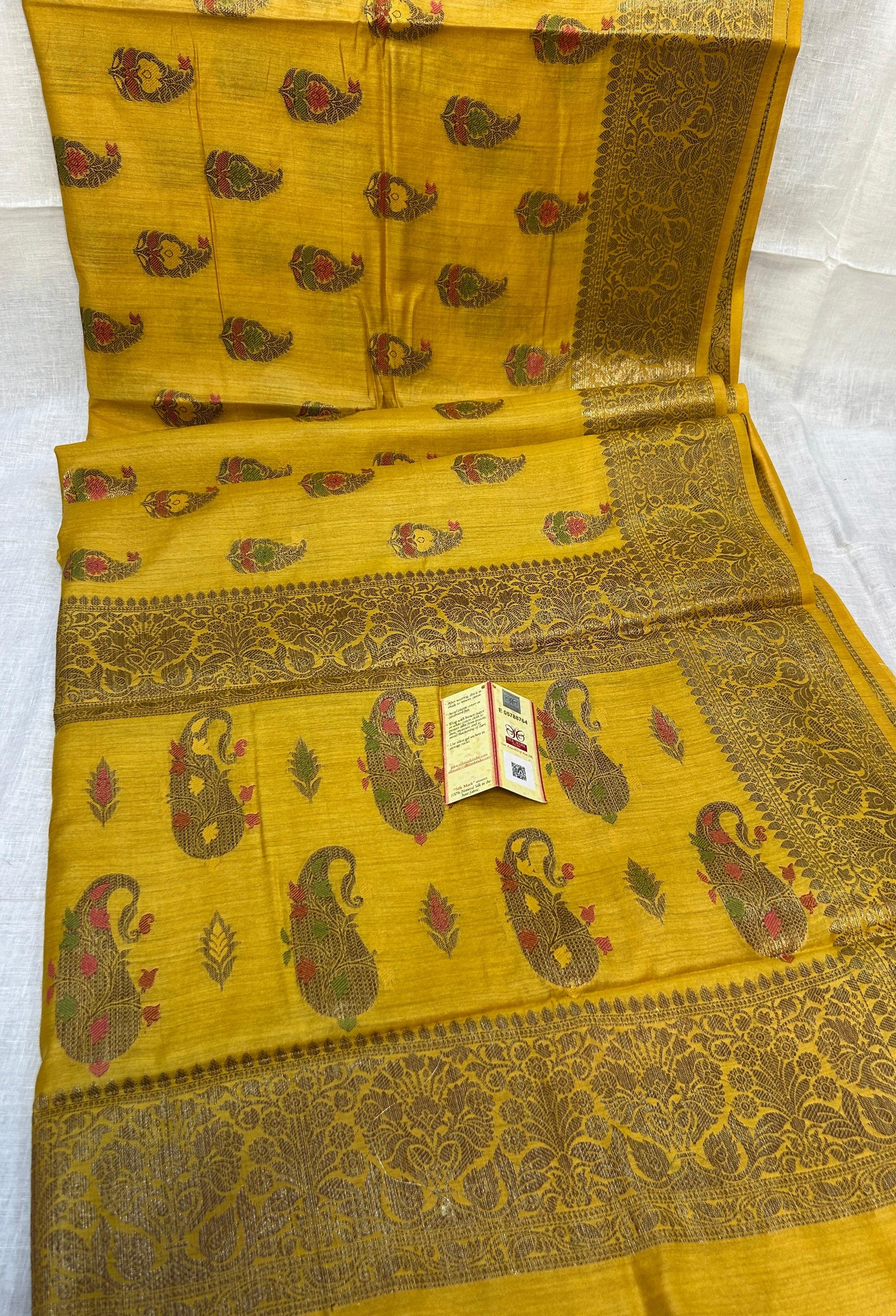 Pure Tussar Munga Banarasi Silk Saree TMS44