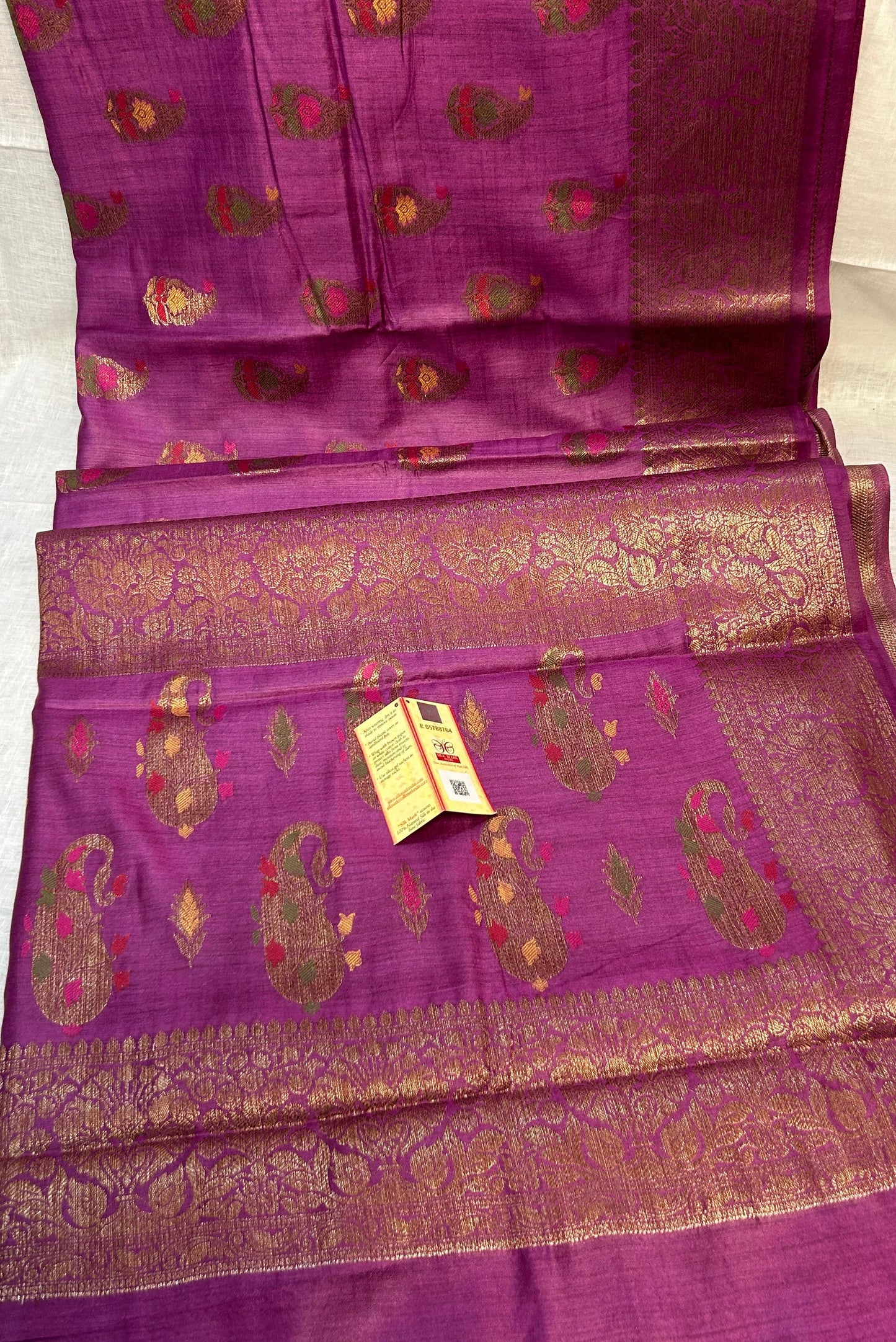 Pure Tussar Munga Banarasi Silk Saree TMS41