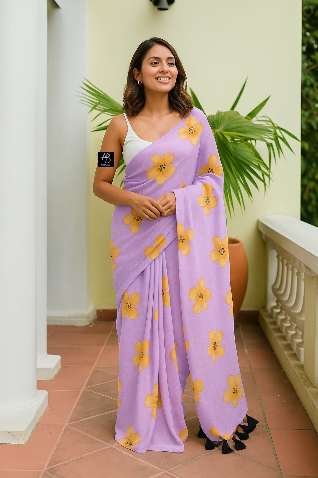 Soft Lightweight Cotton Saree With Beautiful Hand Printed Work Saree CSS09