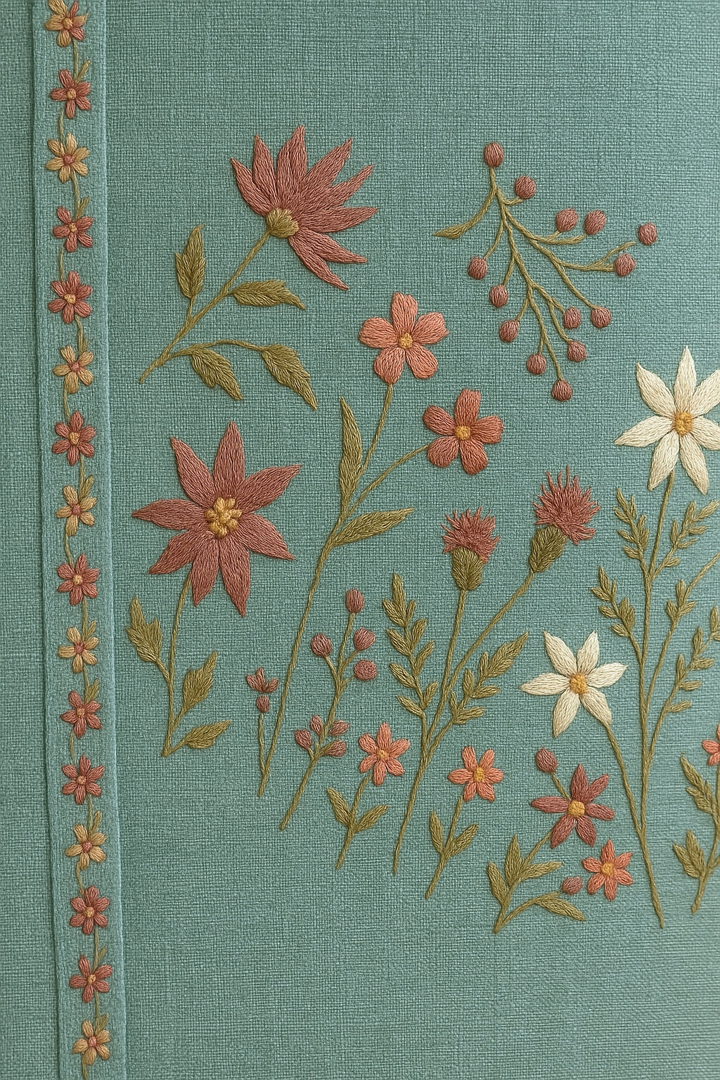 Heavy Embroidered Pure Linen (3 piece) Set Unstitched Dress Material DM72