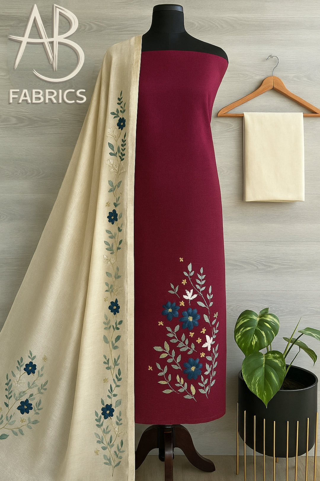 pure linen dress material Pink Pure Linen Suit Material (Unstitched)