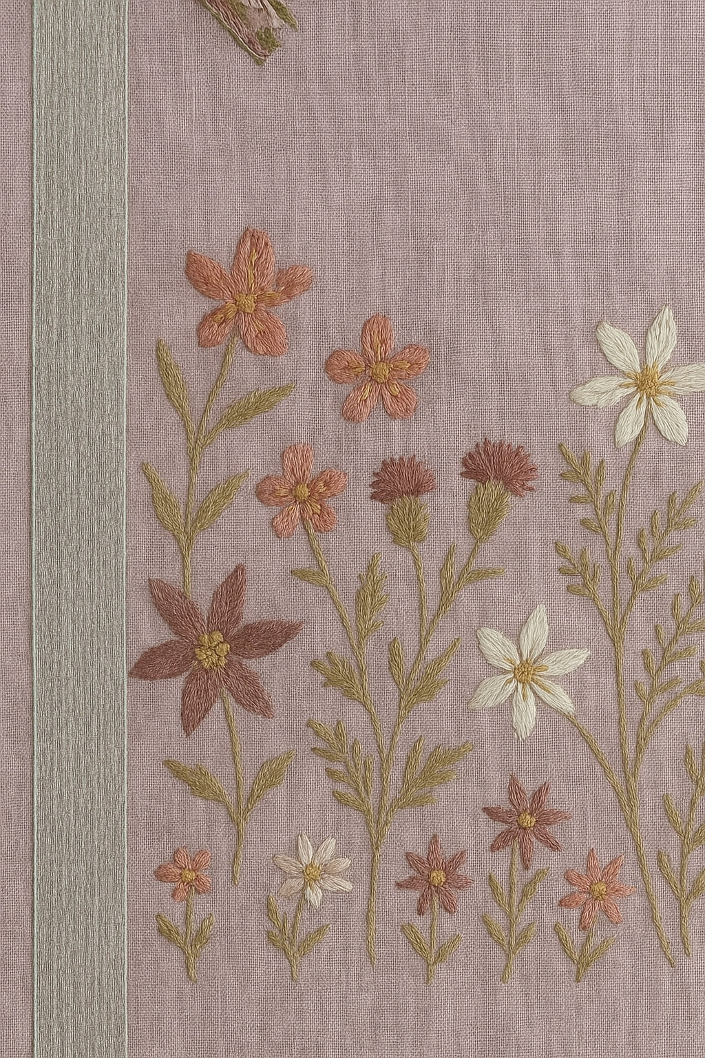 Heavy Embroidered Pure Linen (3 piece) Set Unstitched Dress Material DM78