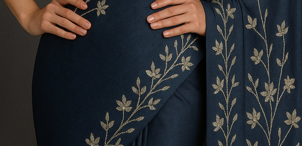 Pure Tussar Muga Silk Saree With Beautiful Handwork Saree HPH08