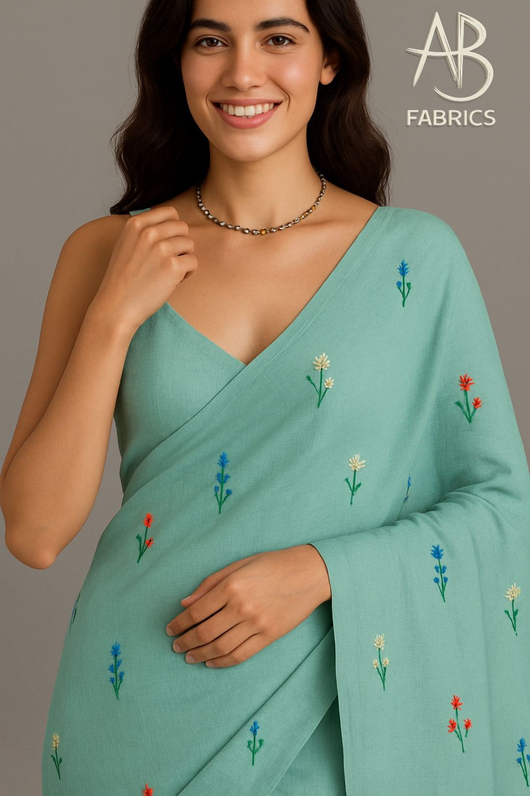 Soft Lightweight Cotton Saree With Beautiful Hand Embroidery Work Saree CSS41