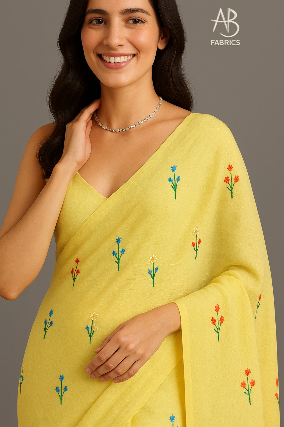 Soft Lightweight Cotton Saree With Beautiful Hand Embroidery Work Saree CSS42