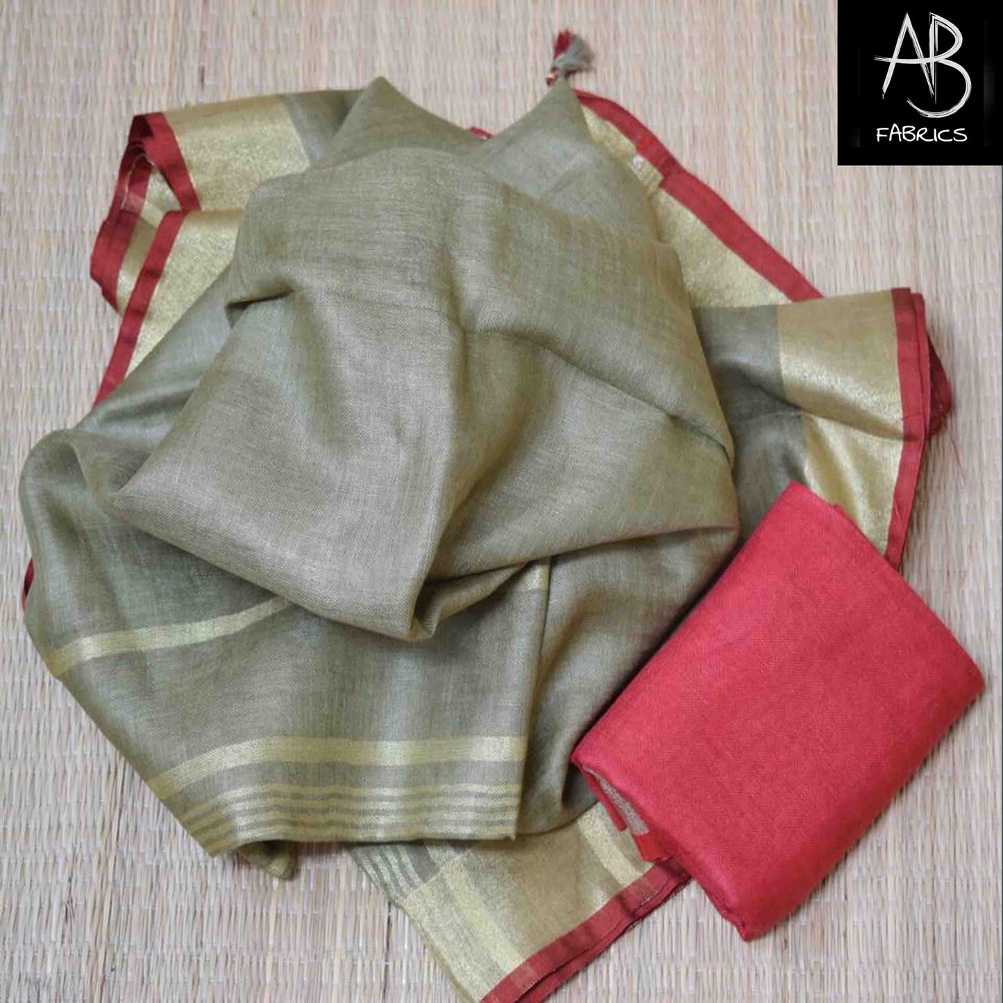Organic Linen Saree LS23