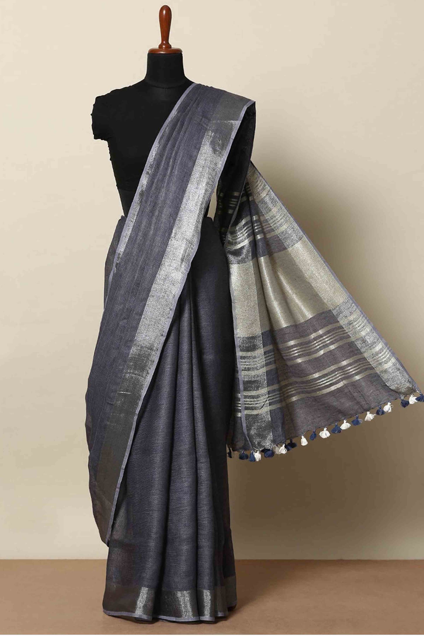 Organic Linen Saree LS01