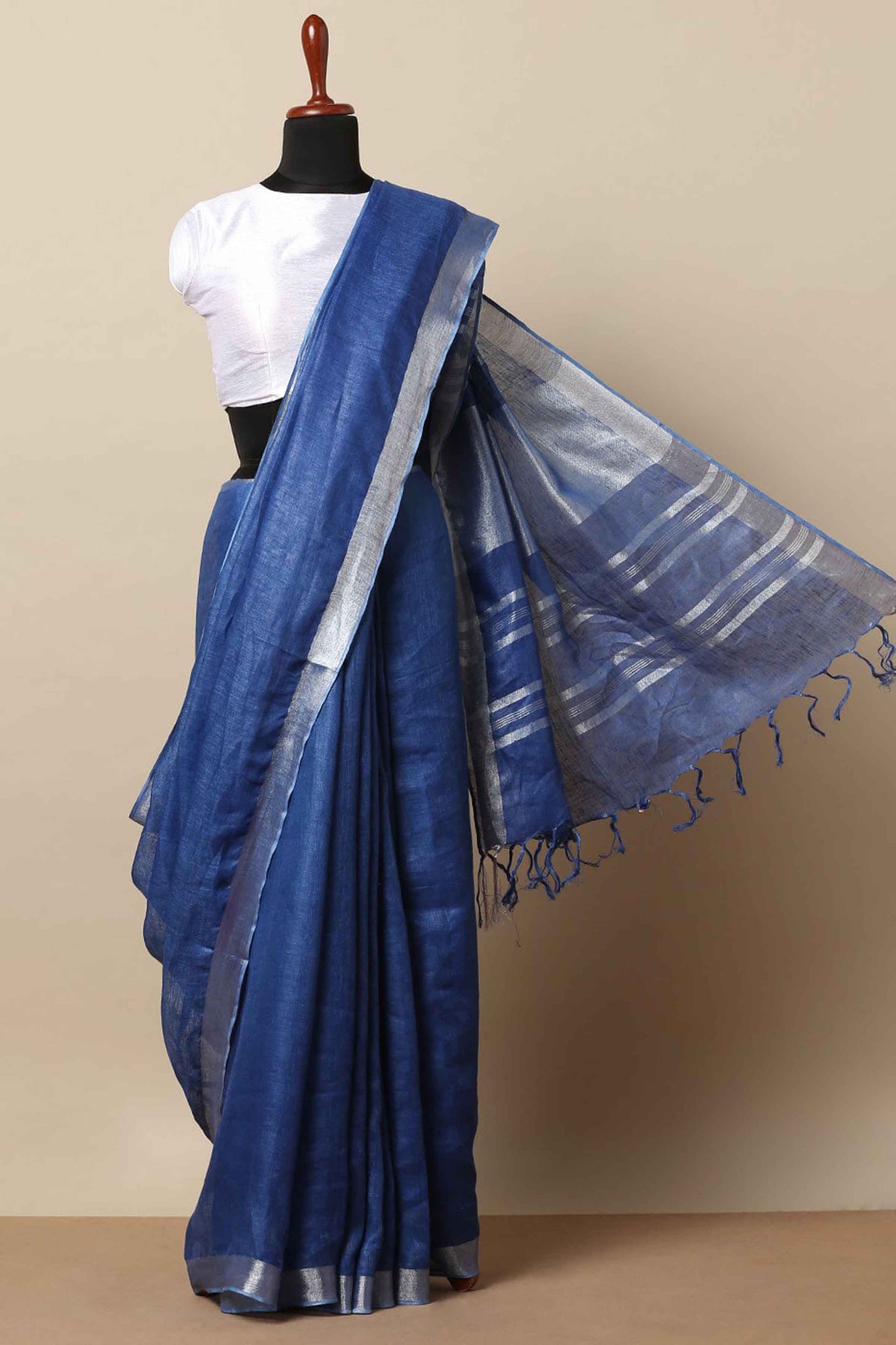 Organic Linen Saree LS04