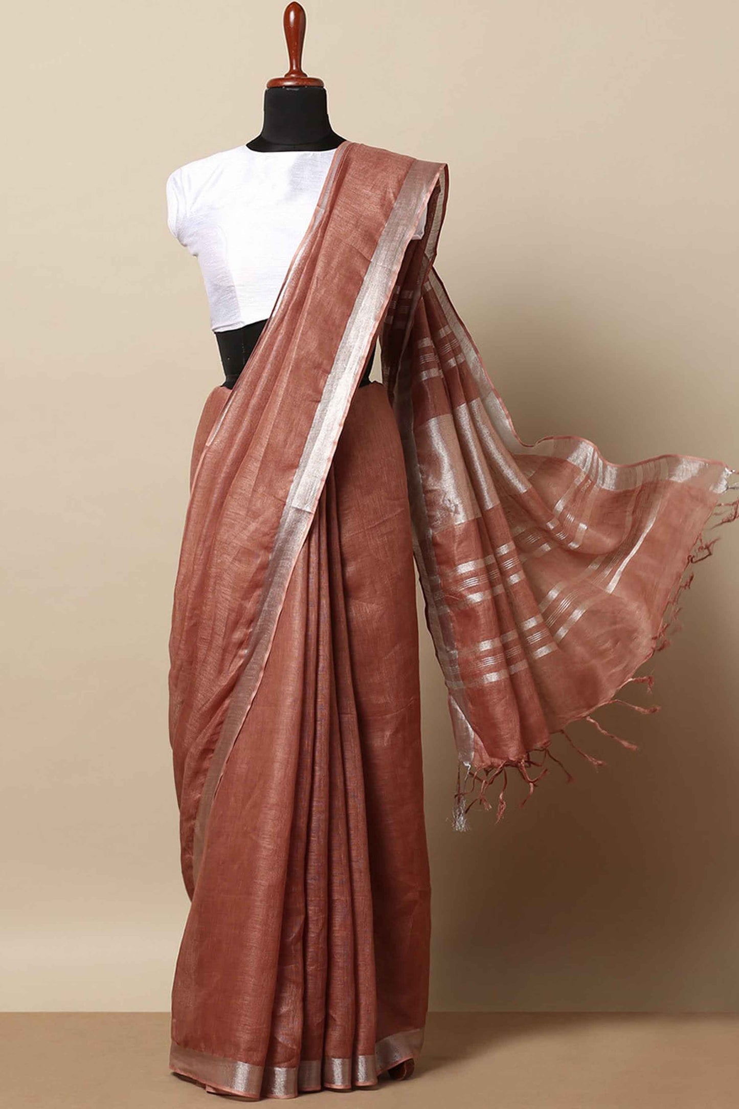 Organic Linen Saree LS05