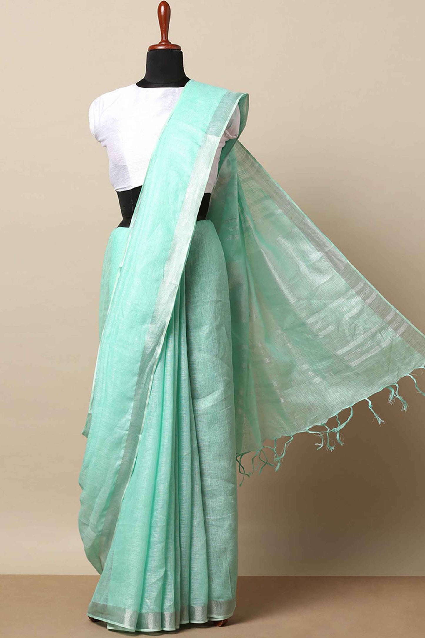 Organic Linen Saree LS08